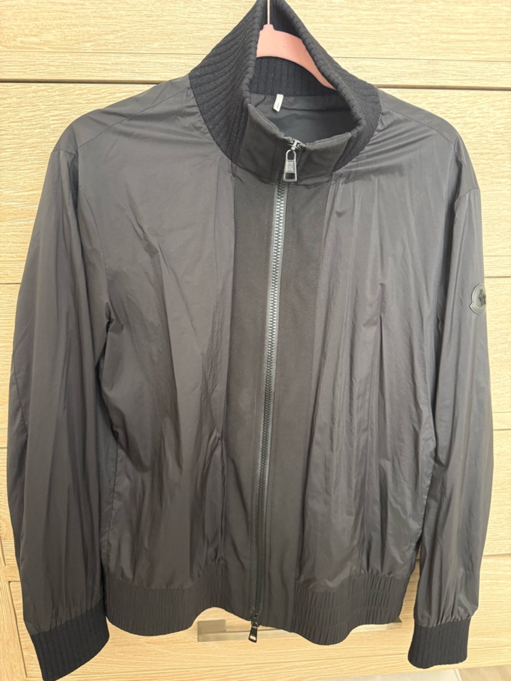 Moncler Men's Black Lightweight Nylon Jacket- Size 1
